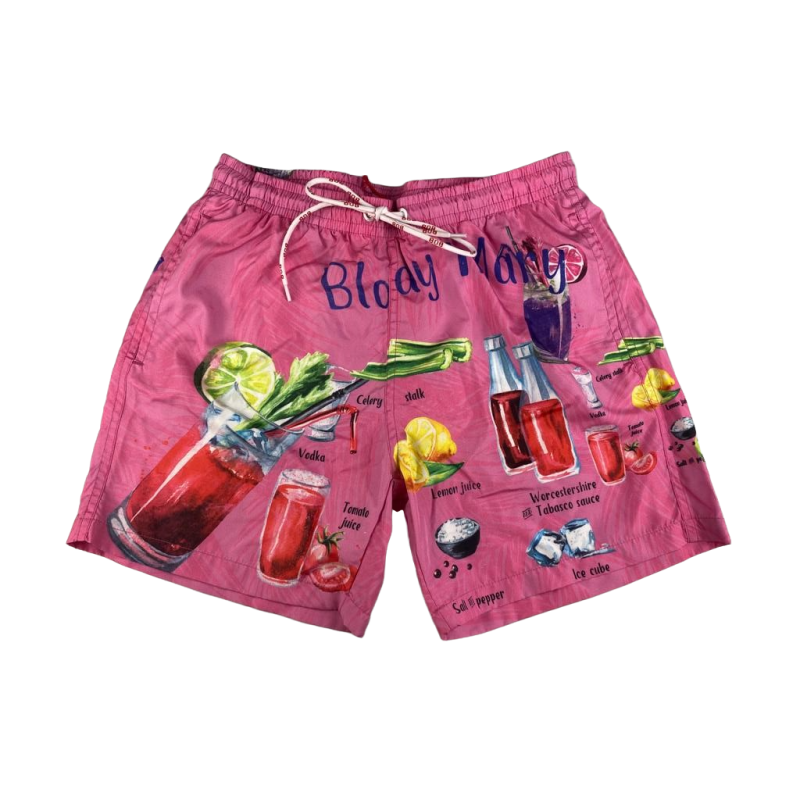 Boxer mare uomo BoB Company - fantasia Drink Bloody Mary - colore porpora