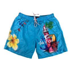 Boxer mare Uomo BoB Company - fantasia disegni vari - colore azzurro