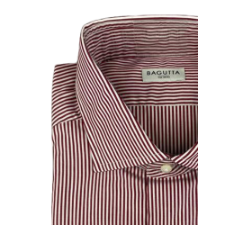 Camicia uomo Bagutta - Righe - Bianco/Rosso