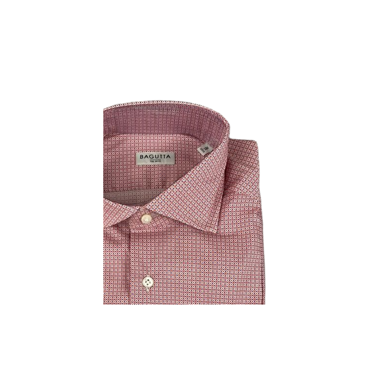 Camicia uomo Bagutta -  Fantasia - Colore rosso/bianco - slim