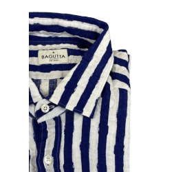 Camicia uomo Bagutta - Righe - Colore bianco/blu