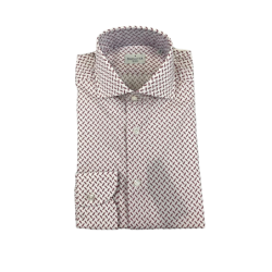 Camicia uomo Bagutta  -  Fantasia  - Colore bianco/rosso