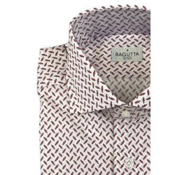 Camicia uomo Bagutta  -  Fantasia  - Colore bianco/rosso