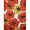 Telo Mare  RRD - Fantasia Towel Flowers - Colore Arancione/giallo/bianco