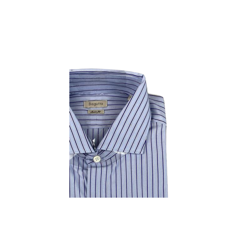 Camicia uomo Bagutta - Righe - Colore bianco/blu