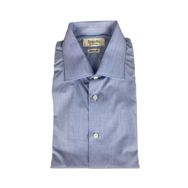 Camicia uomo Bagutta -  Tinta unita - Colore azzurro