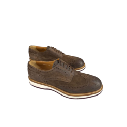 Scarpa uomo Doucal's - Derby Stringate in camoscio - Colore marrone