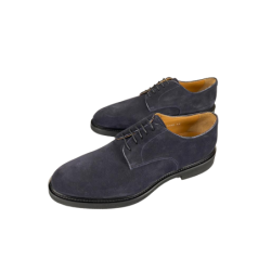 Scarpa uomo Doucal's - Derby Stringata in pelle scamosciata - Colore Blu