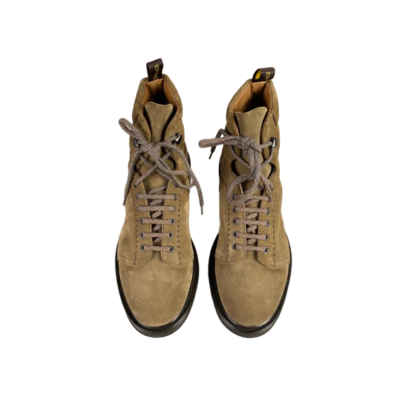 Scarpa uomo Doucal's - Combat Boot con colletto imbottito in suede - Colore cammello