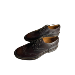 Scarpa uomo Doucal's - Derby In pelle stringate -  fiore in punta - Colore marrone