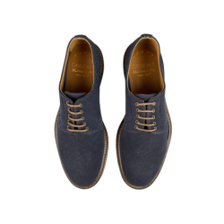 Scarpa uomo Doucal's - Stringate in tessuto - Colore blu