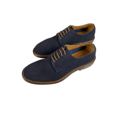 Scarpa uomo Doucal's - Stringate in tessuto - Colore blu