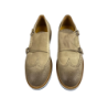 Scarpa uomo Doucal's - Doppia fibbia in pelle scamosciata con fiore in punta - Colore Beige