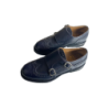 Scarpa uomo Doucal's - Doppia fibbia in pelle - Colore Blu