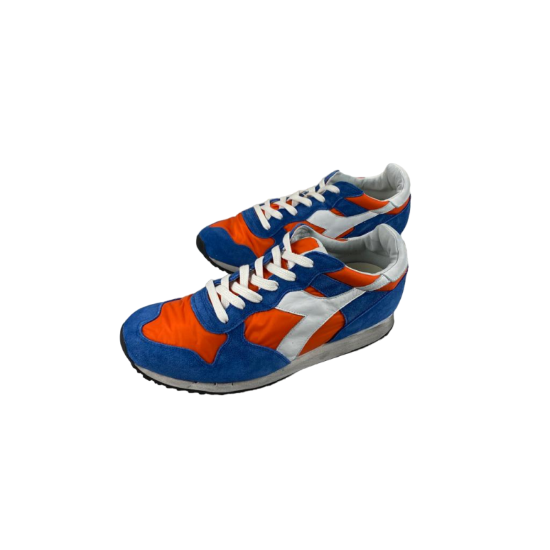 Scarpa uomo sportiva - Diadora Heritage - Trident NY S.W - DK ORG/BLUE