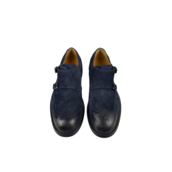 Scarpa uomo - Manifatture Etrusche - Doppia fibbia - Colore Navy