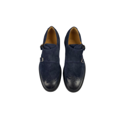 Scarpa uomo - Manifatture Etrusche - Doppia fibbia - Colore Navy