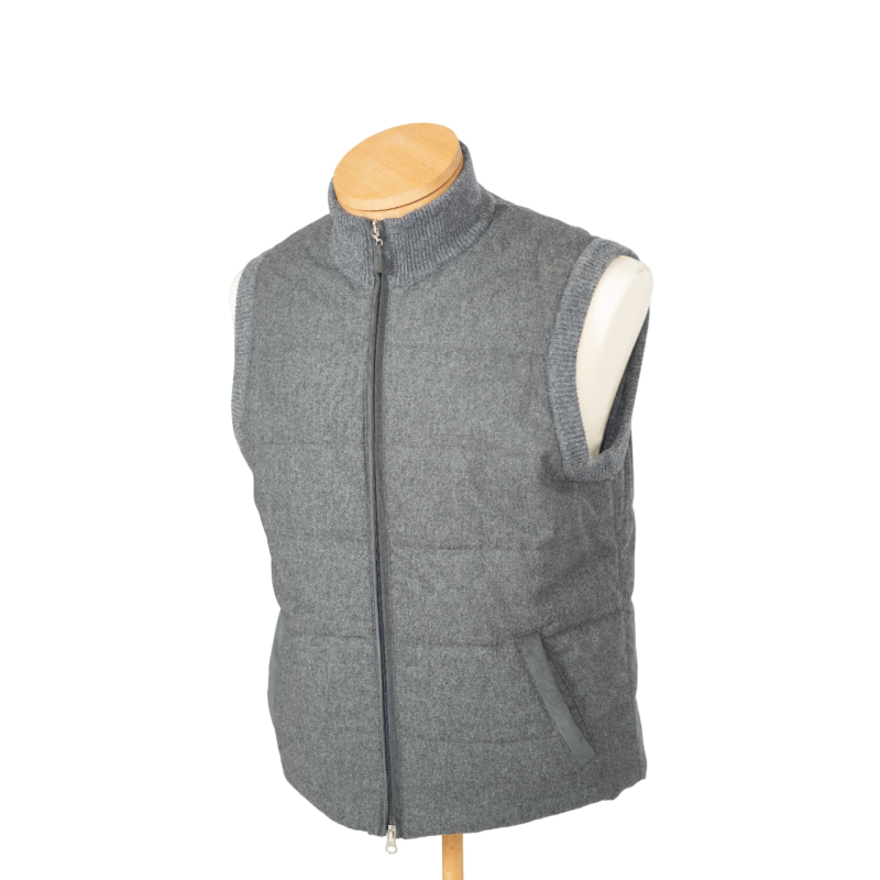 Smanicato uomo in lana - Gilet - Gran Sasso - colore grigio