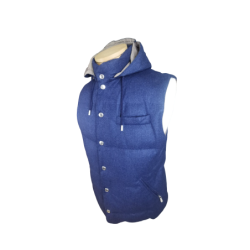 Gilet smanicato Uomo - Brunello Cucinelli - colore  blu