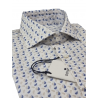 Camicia uomo Sonrisa - Fantasia - Collo francese - Bianco