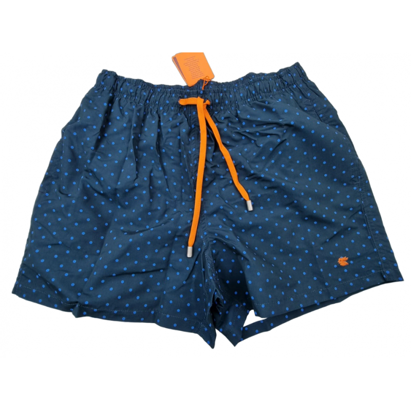 Boxer mare Uomo Gallo - blu con fantasia a pois