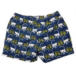 Boxer mare Uomo Gallo - fantasia primati - Blu