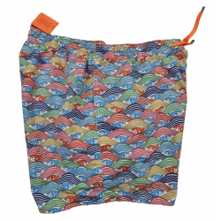 Boxer mare uomo Gallo - Fantasia onde - colore blu