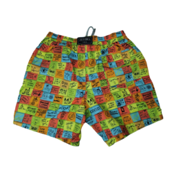 Boxer mare Uomo Zeybra Portofino 1962 - fantasia post-it - colore giallo fluo multicolor