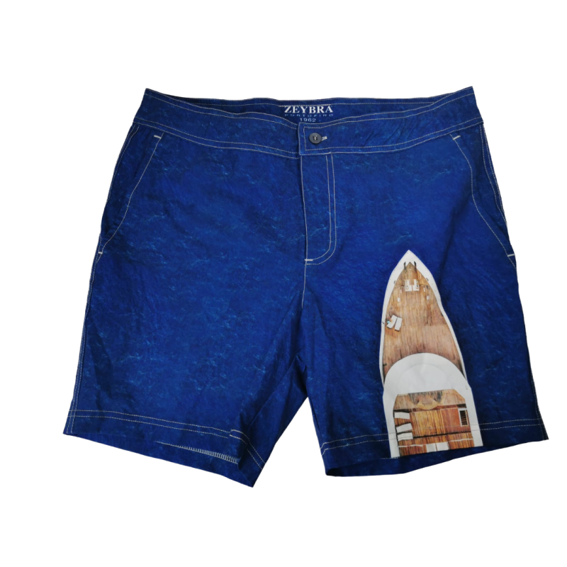 Boxer mare Uomo - Zeybra Portofino 1962 - fantasia yacht - colore blu