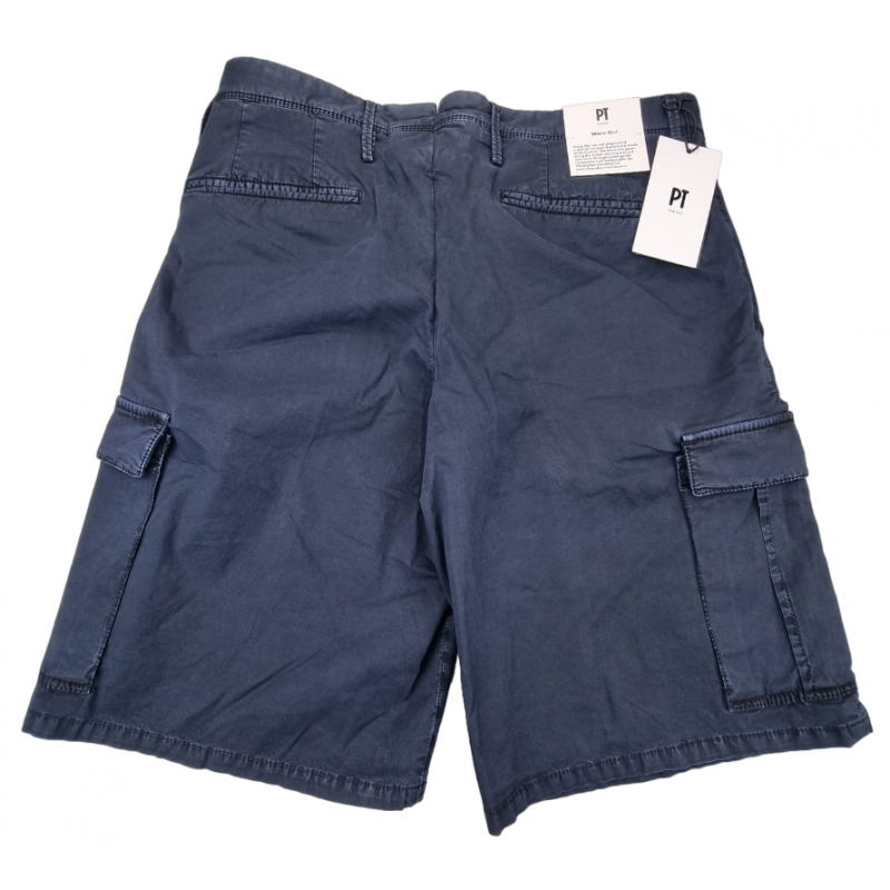 Bermuda uomo PT - Cargo vintage - blu