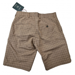 Bermuda uomo BerWich - fantasia quadri - beige