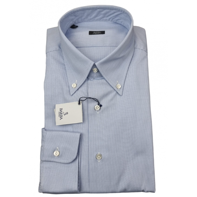 Camicia uomo Barba - Micro Fantasia - Colore celeste