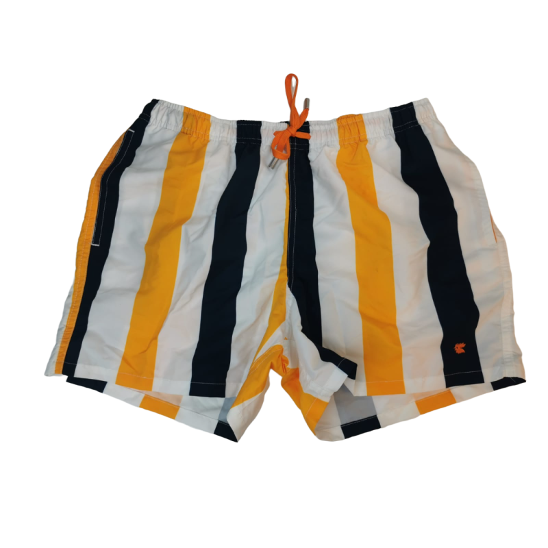 Boxer mare Uomo Gallo - fantasia righe - colore bianco/giallo/blu