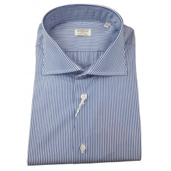 Camicia uomo Borriello - Righe - Bianco/blu