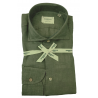 Camicia uomo Borriello - cotone/lino - verde