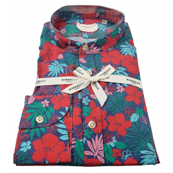 Camicia uomo Borriello - Fiori - Coreana