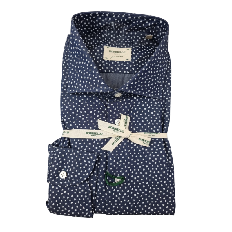 Camicia uomo Borriello - Stelle - Blu notte