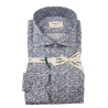 Camicia uomo Borriello - Fiori - Blu/bianco