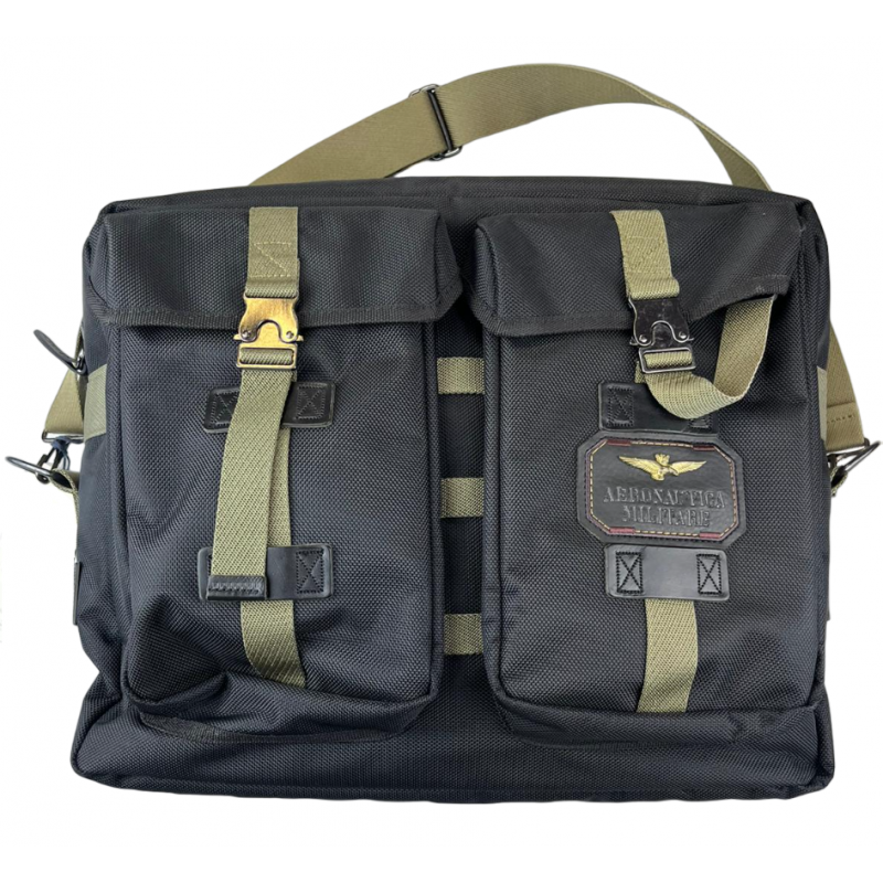 Borsa tracolla uomo Aeronautica Militare - Nero/verde militare