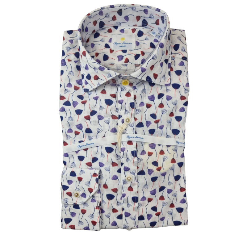 Camicia uomo Edizioni Limonaia - fiori - Bianco