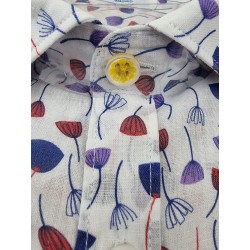 Camicia uomo Edizioni Limonaia - fiori - Bianco