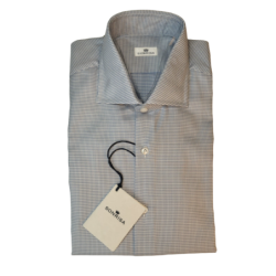 Camicia uomo Sonrisa -  fantasia - collo francese - colore celeste/bianco