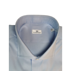 Camicia uomo Sonrisa -  tinta unita - collo francese - colore celeste