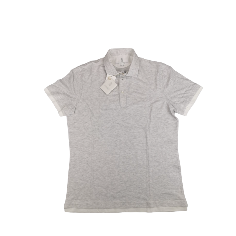 Polo Uomo Brunello Cucinelli - Colore bianco con sfumature grigio