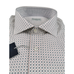 Camicia uomo Bagutta -  Fantasia -  Collo francese - Colore bianco