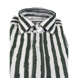 Camicia uomo Bagutta - Righe - Colore bianco/verde