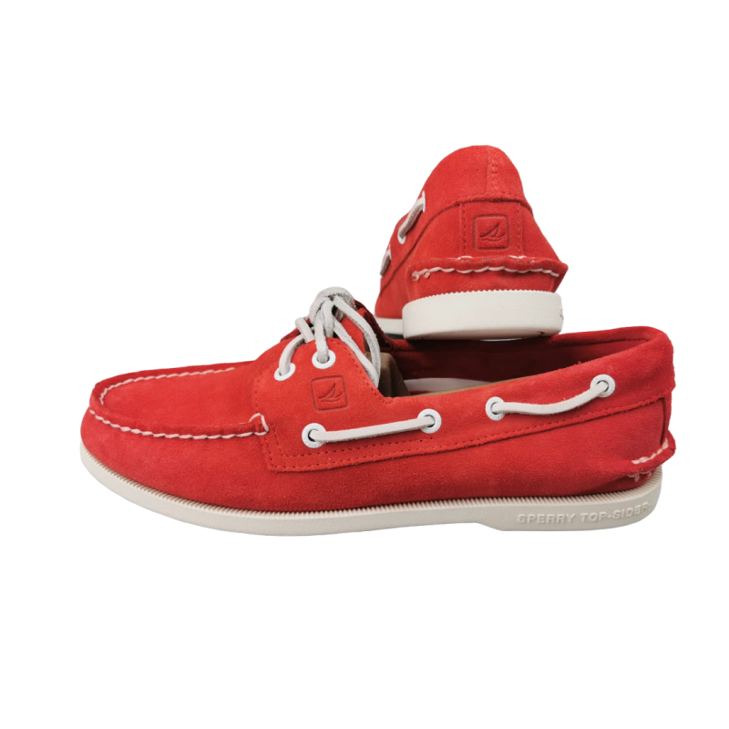 Scarpa uomo mocassino Sperry - A/O 2-EYE Suede - Rosso