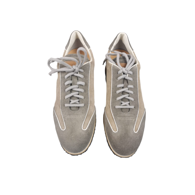 Scarpa Uomo Santoni - Sneakers - Colore grigio/cammello