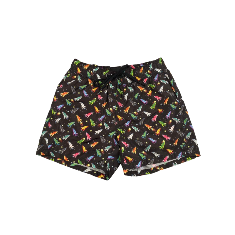 Boxer mare uomo - RRD - Fantasia Tramontana pixel - Colore nero