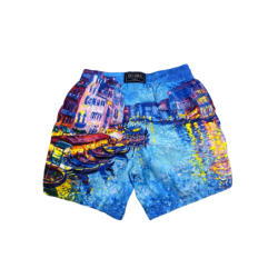 Boxer mare Uomo Zeybra Portofino 1962 - fantasia U.Venice - colore celeste/multicolore